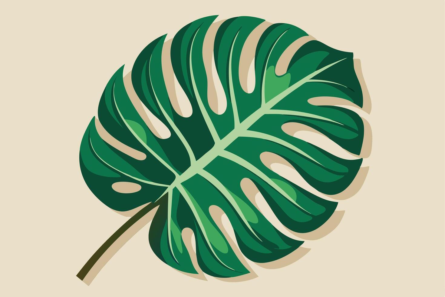 A vibrant Monstera Leaf Design for Tropical Decor vector