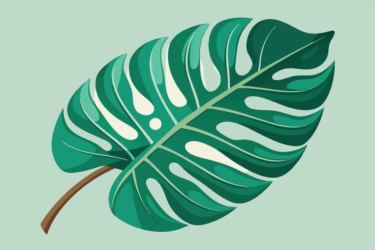 A Vibrant Tropical Monstera Leaf Design for Home Decor vector