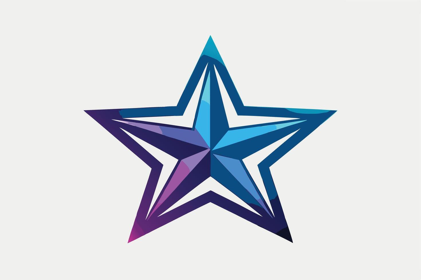 Vibrant, Geometric Star Graphic Design vector