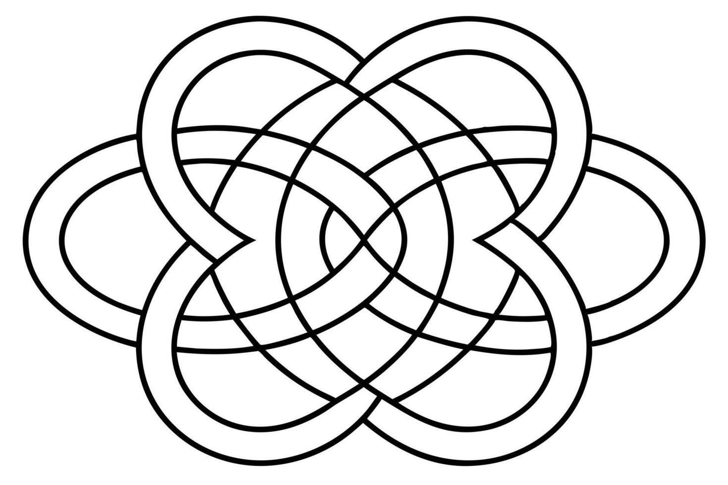 Abstract geometric design with overlapping circles vector