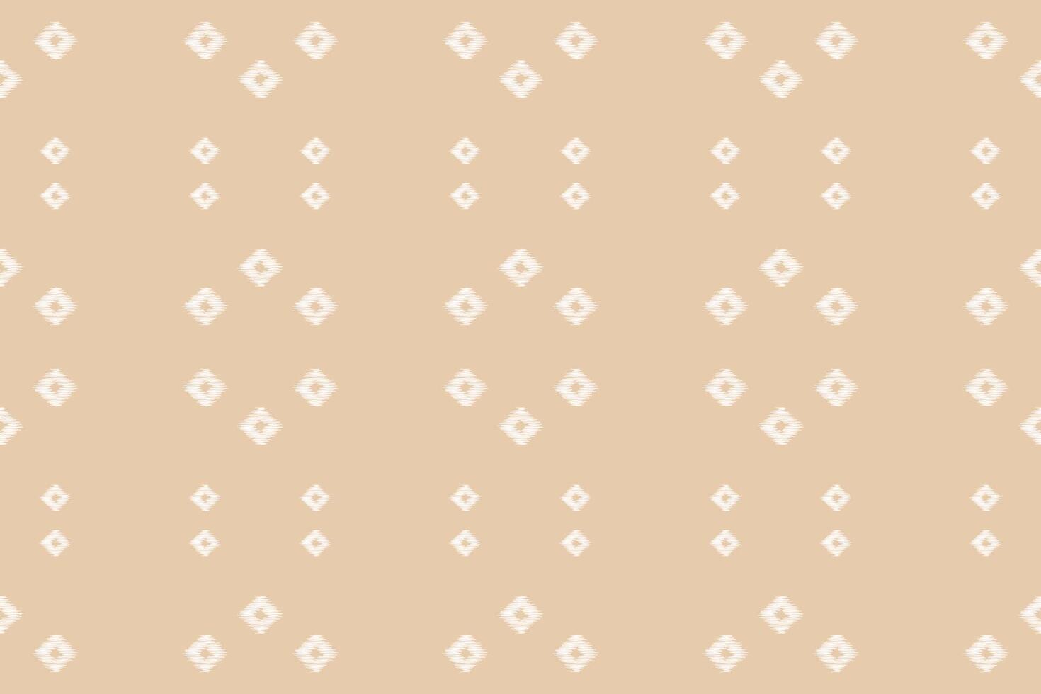 Decor of ethnic pattern brown cream color background ikat oriental abstract design art. vector