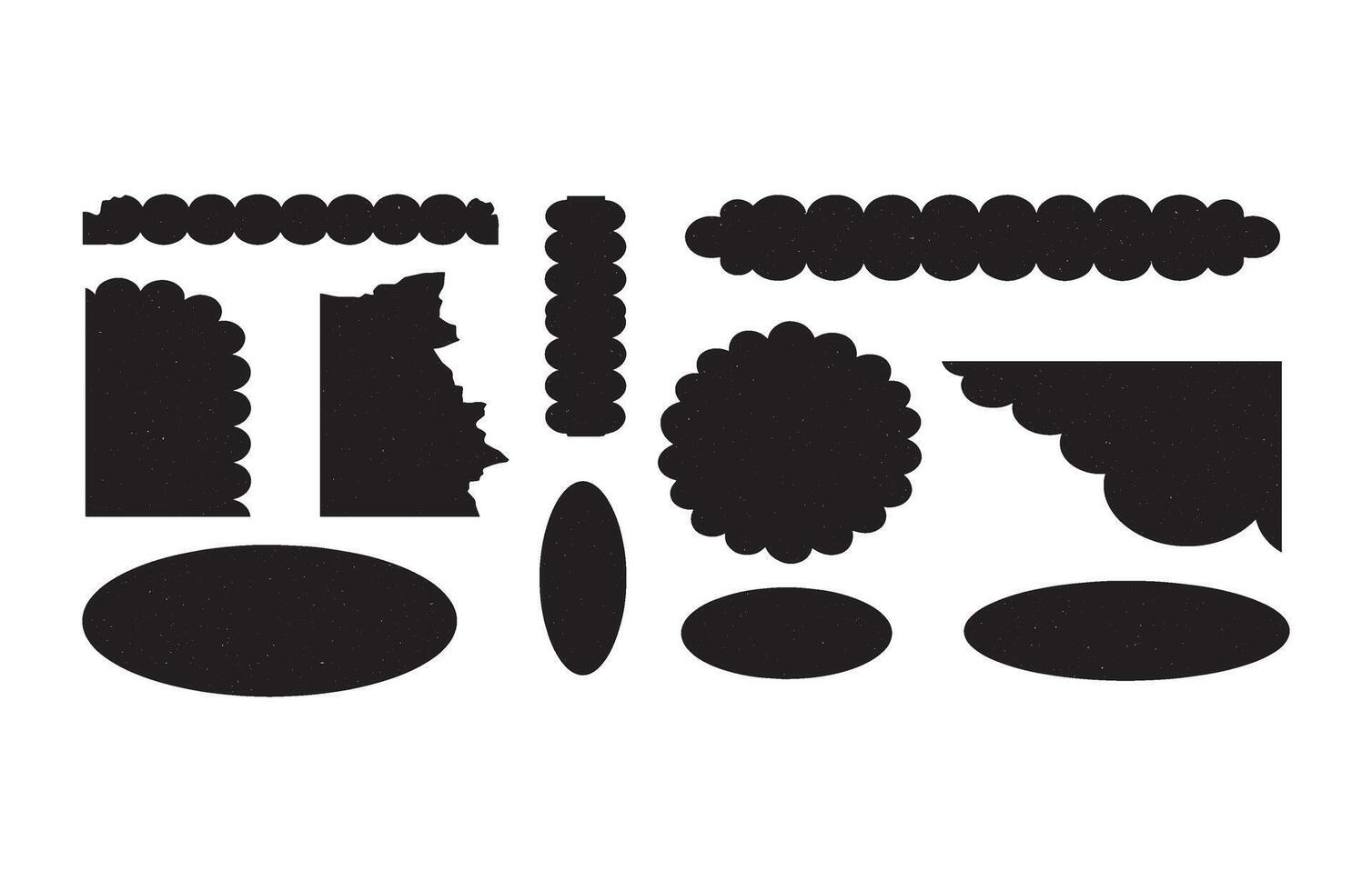 Stylish Glitter Frame Badge Icons vector