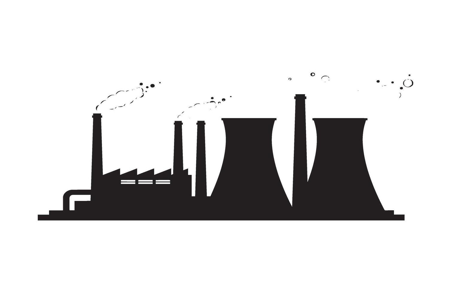 Power Industry Energy Factory Air Pollution Carbon vector