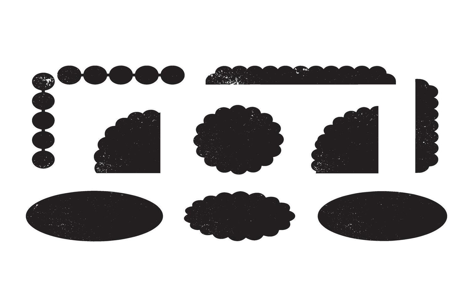 Modern Glitter Frame Border Icons vector