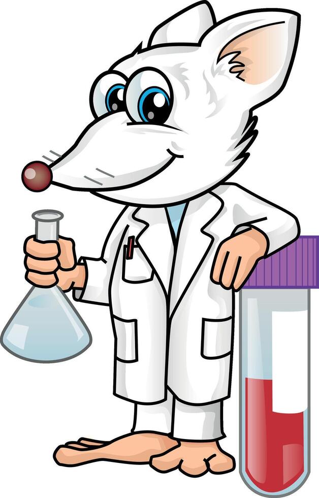 rat lab cartoon vector