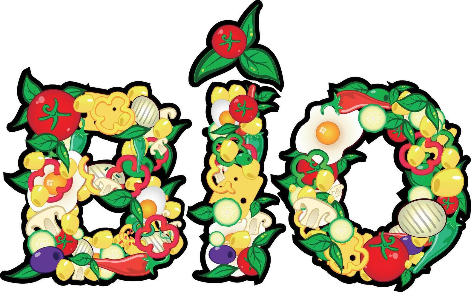 bio with food element vector