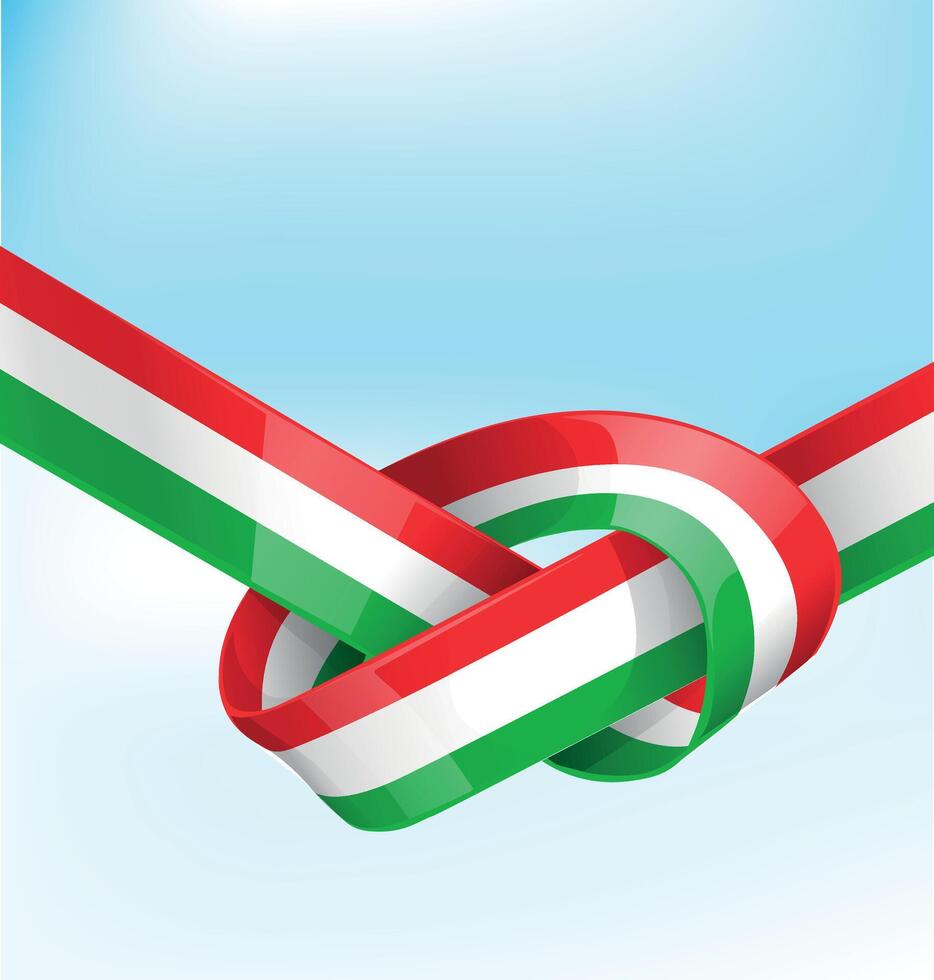 italian ribbon flag on background vector