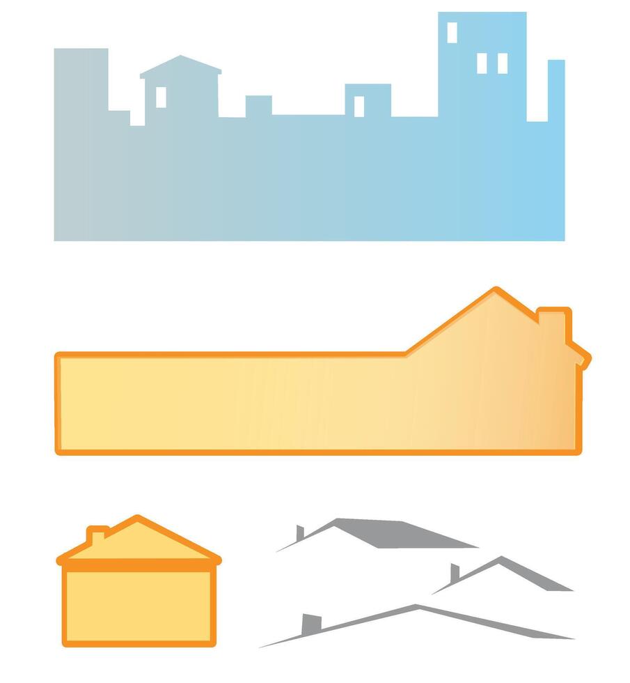 Real estate banner element vector