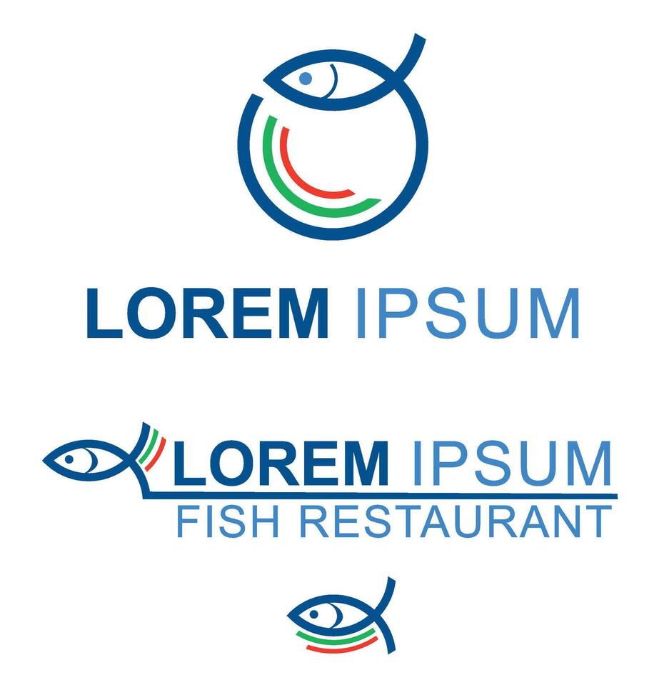 symbol fish logo vector