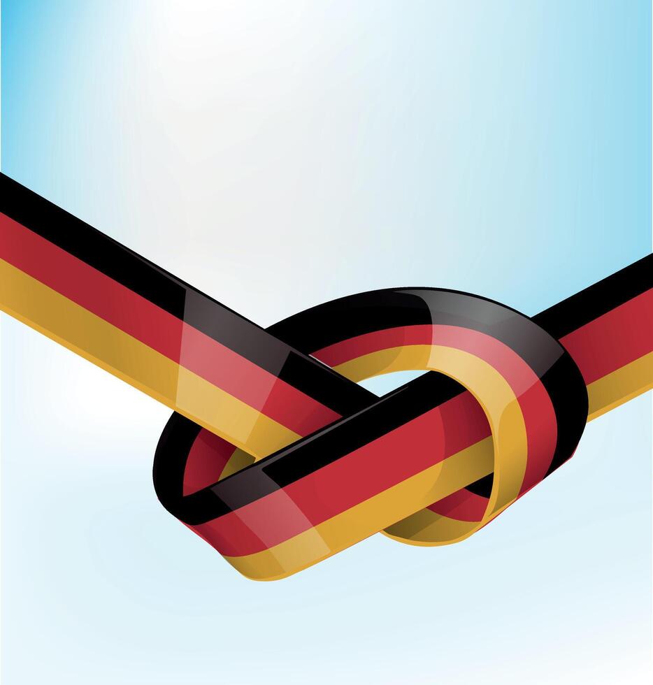 germanic ribbon flag on sky background vector