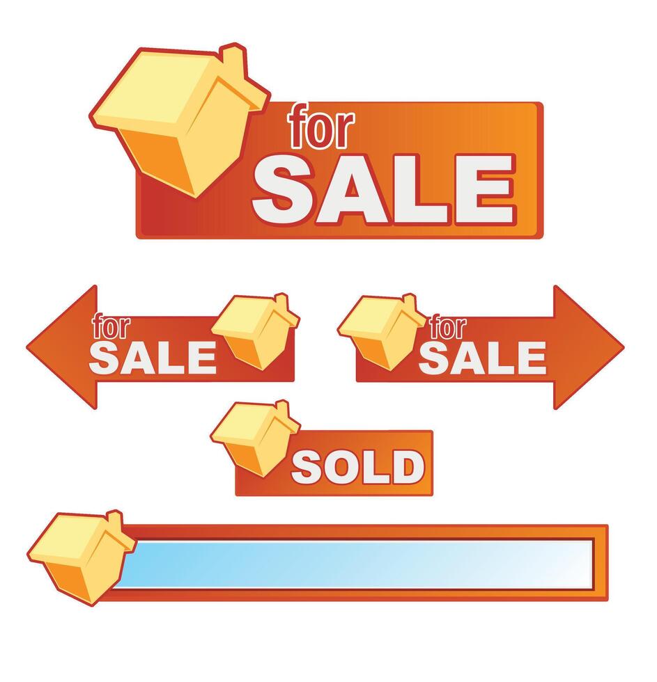 Real estate banner set vector