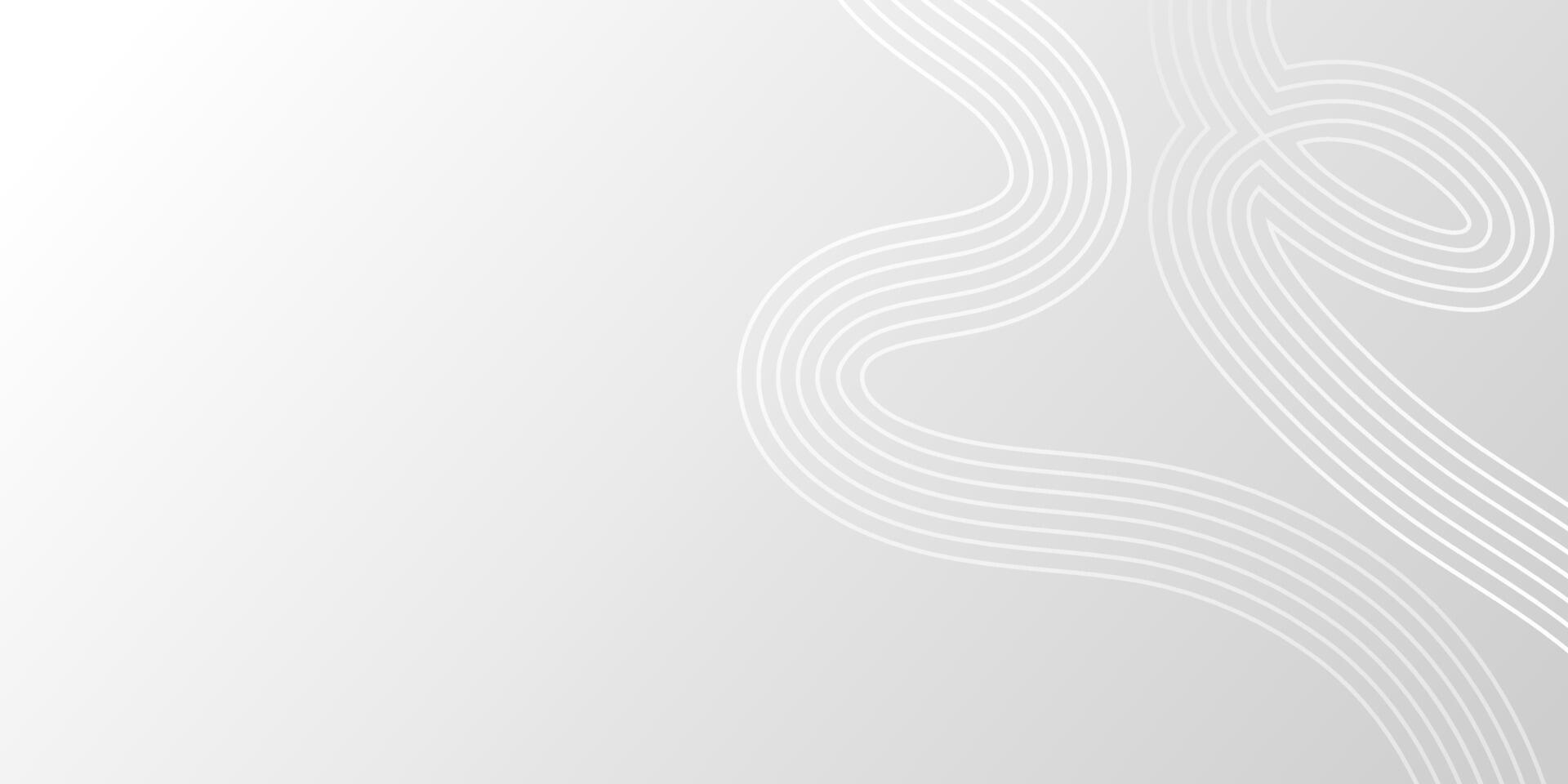 Grey gradient background with line waves. Minimal smooth elegant grey backdrop. Abstract motion wavy lines, dynamic design for banner, ads, poster, cover, social media. vector