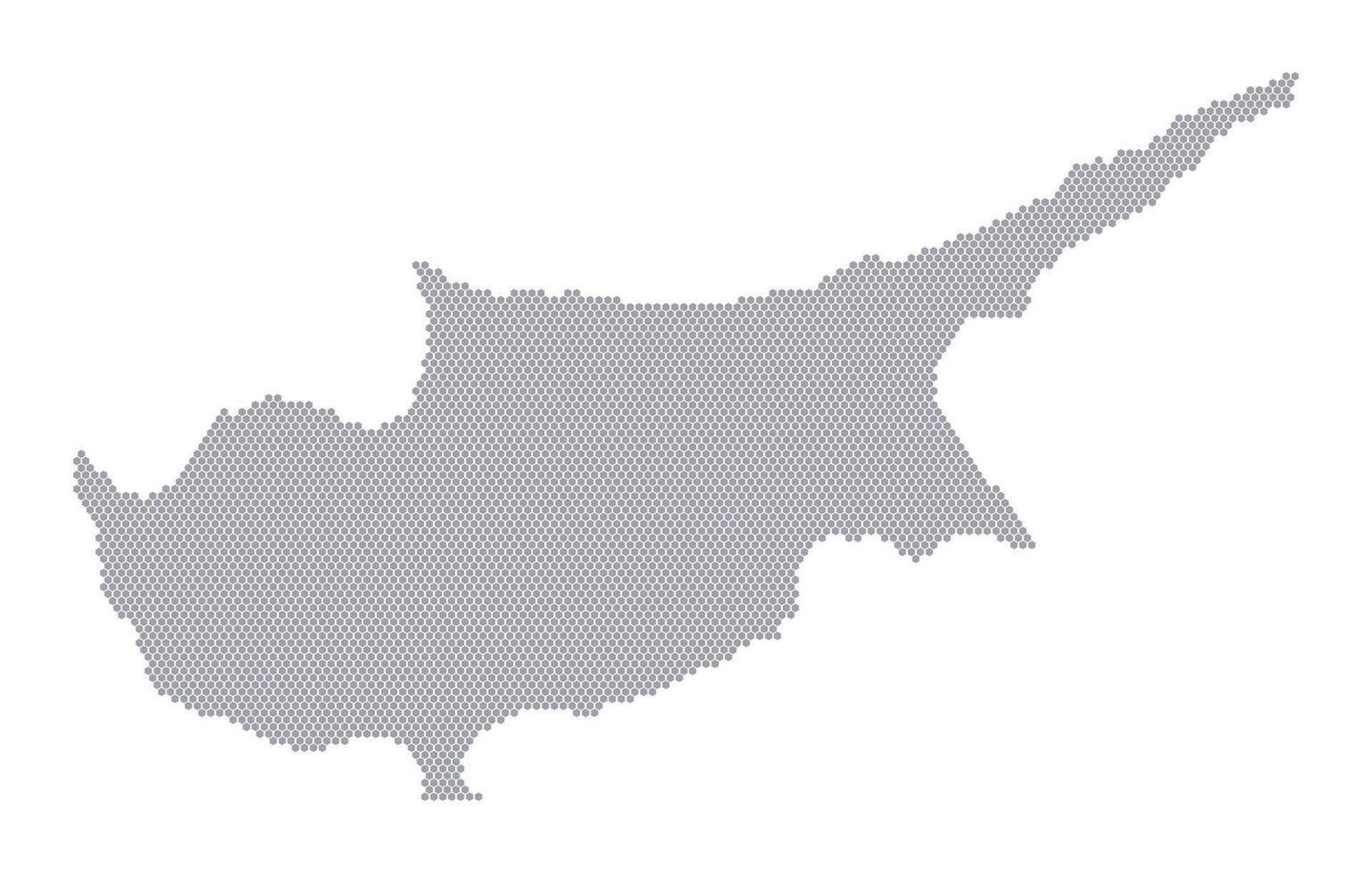 Stylized map of the Cyprus made from honeycomb vector