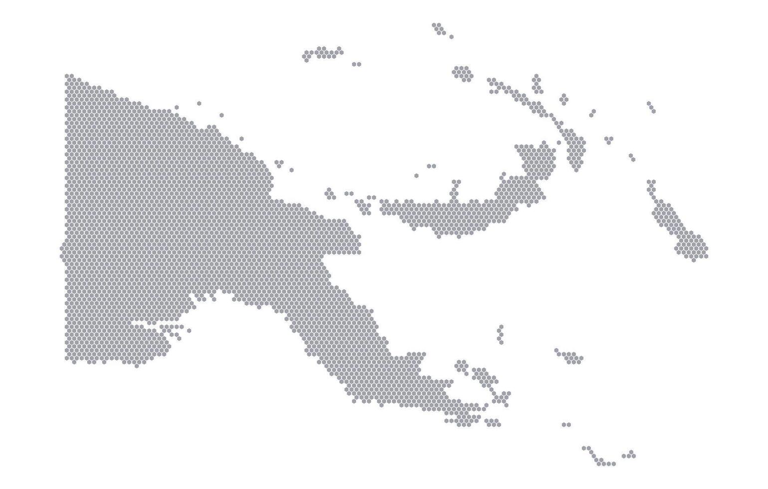Stylized map of the Papua New Guinea made from honeycomb vector