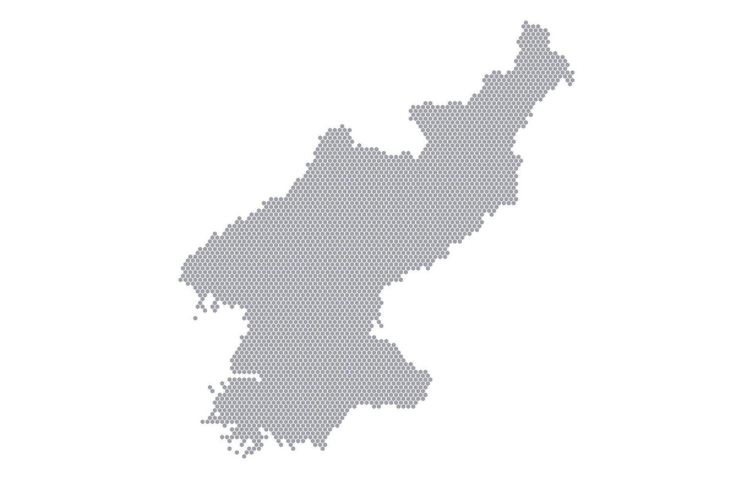 Stylized map of the North Korea made from honeycomb vector