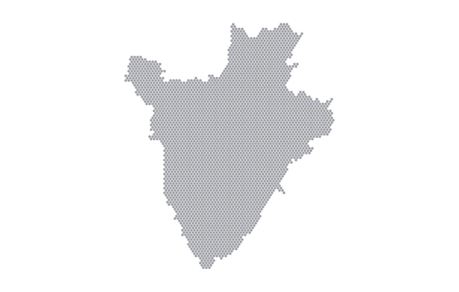 Stylized map of the Burundi made from honeycomb vector