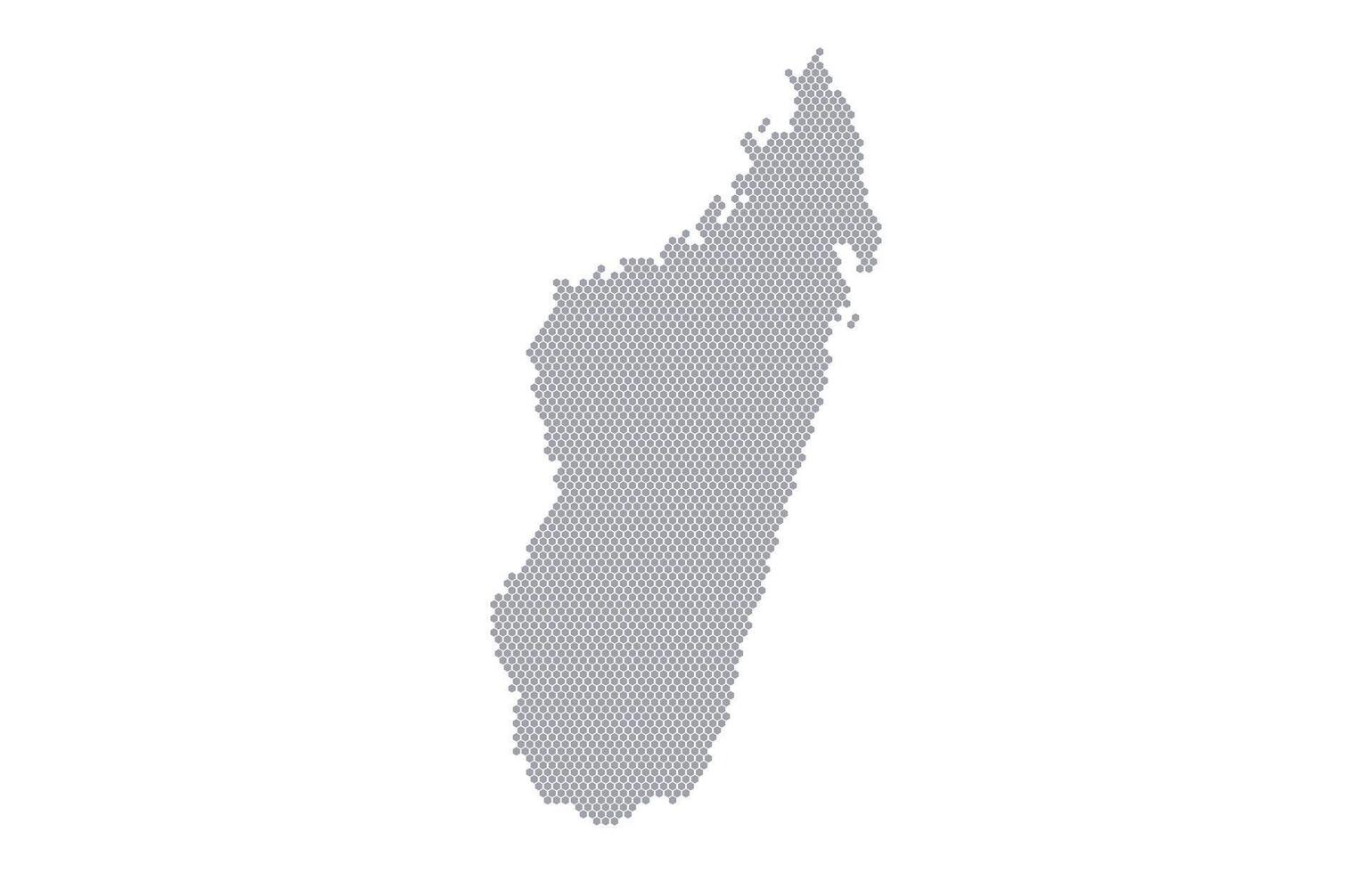 Stylized map of the Madagascar made from honeycomb vector