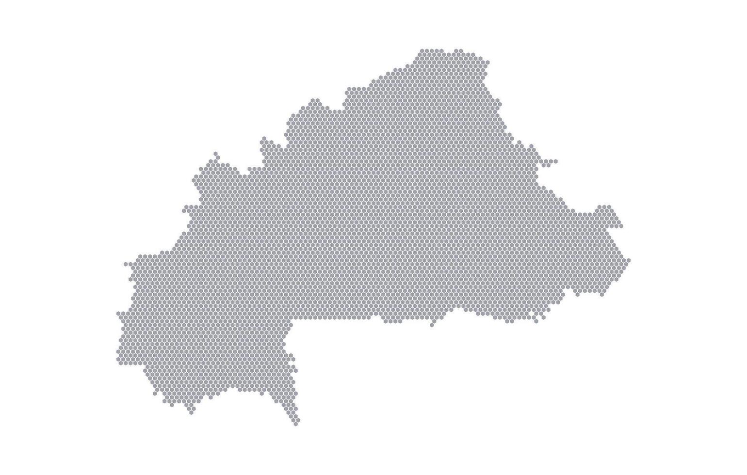 Stylized map of the Burkino Faso made from honeycomb vector