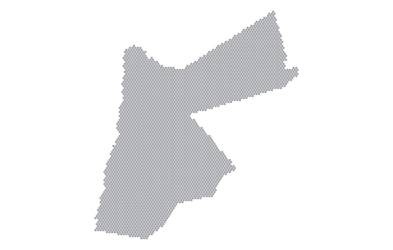 Stylized map of the Jordan made from honeycomb vector