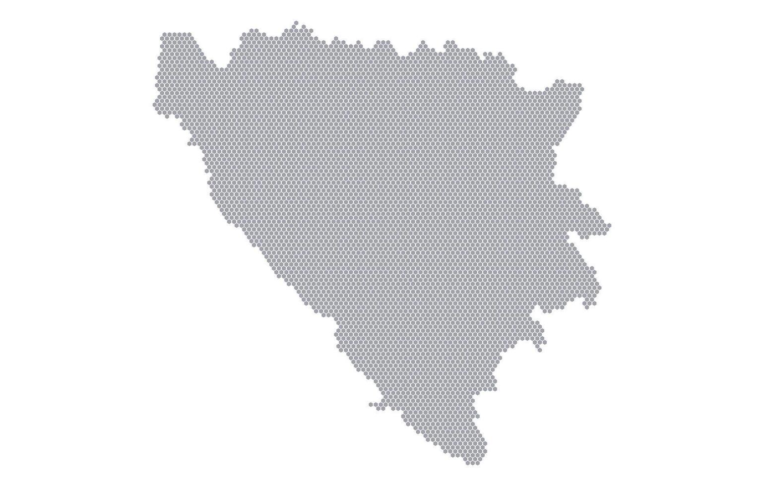 Stylized map of the Bosnia and Herzegovina made from honeycomb vector
