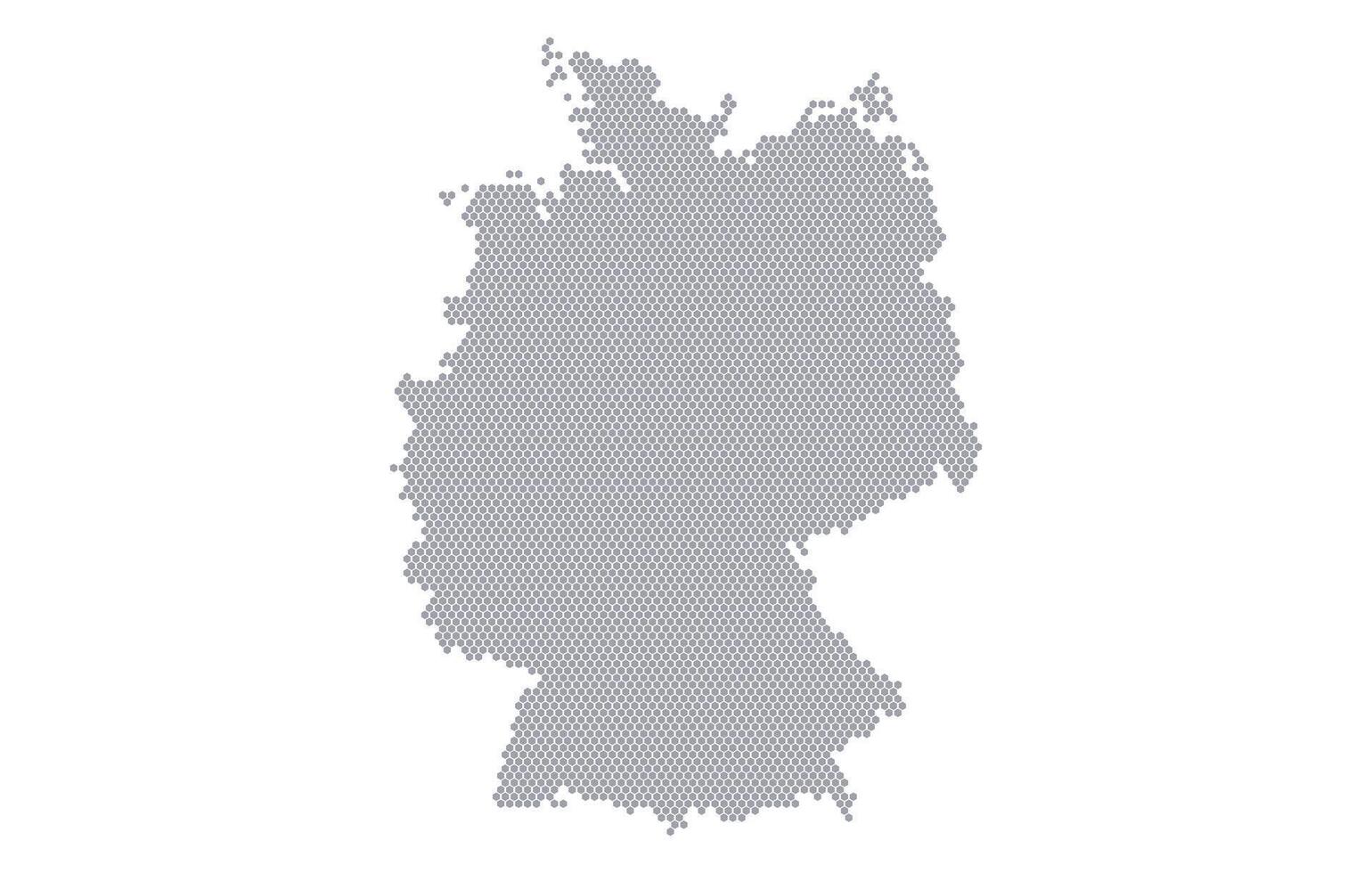 Stylized map of the Germany made from honeycomb vector