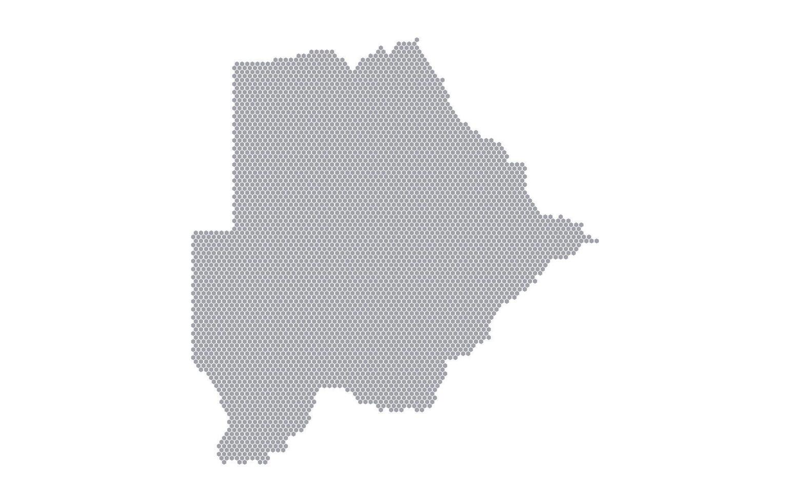 Stylized map of the Botswana made from honeycomb vector