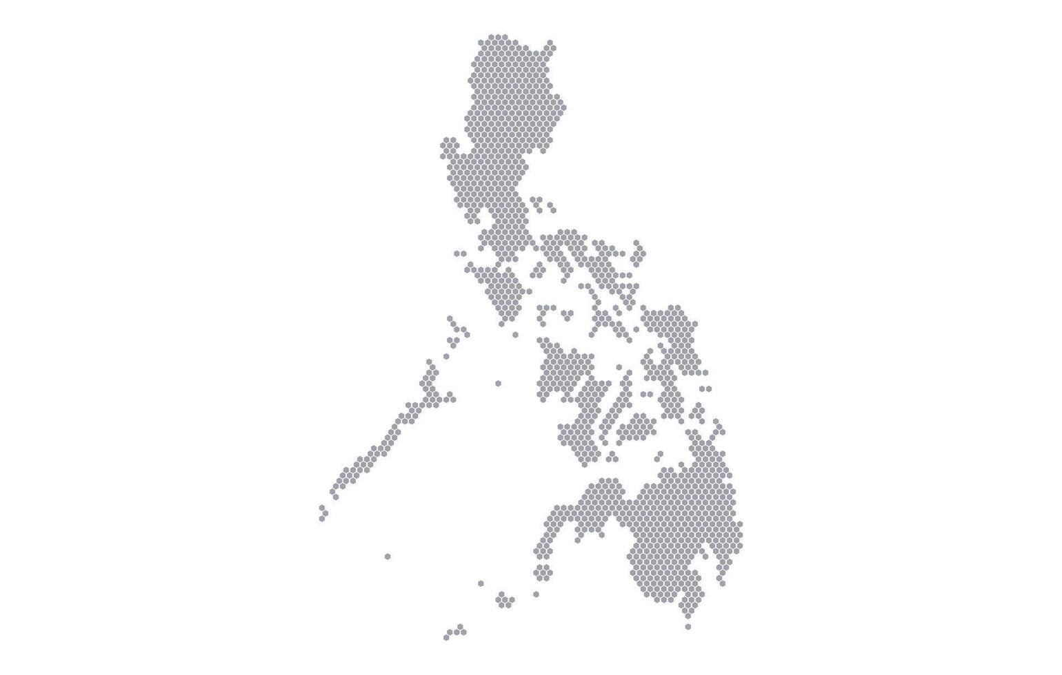 Stylized map of the Philippines made from honeycomb vector