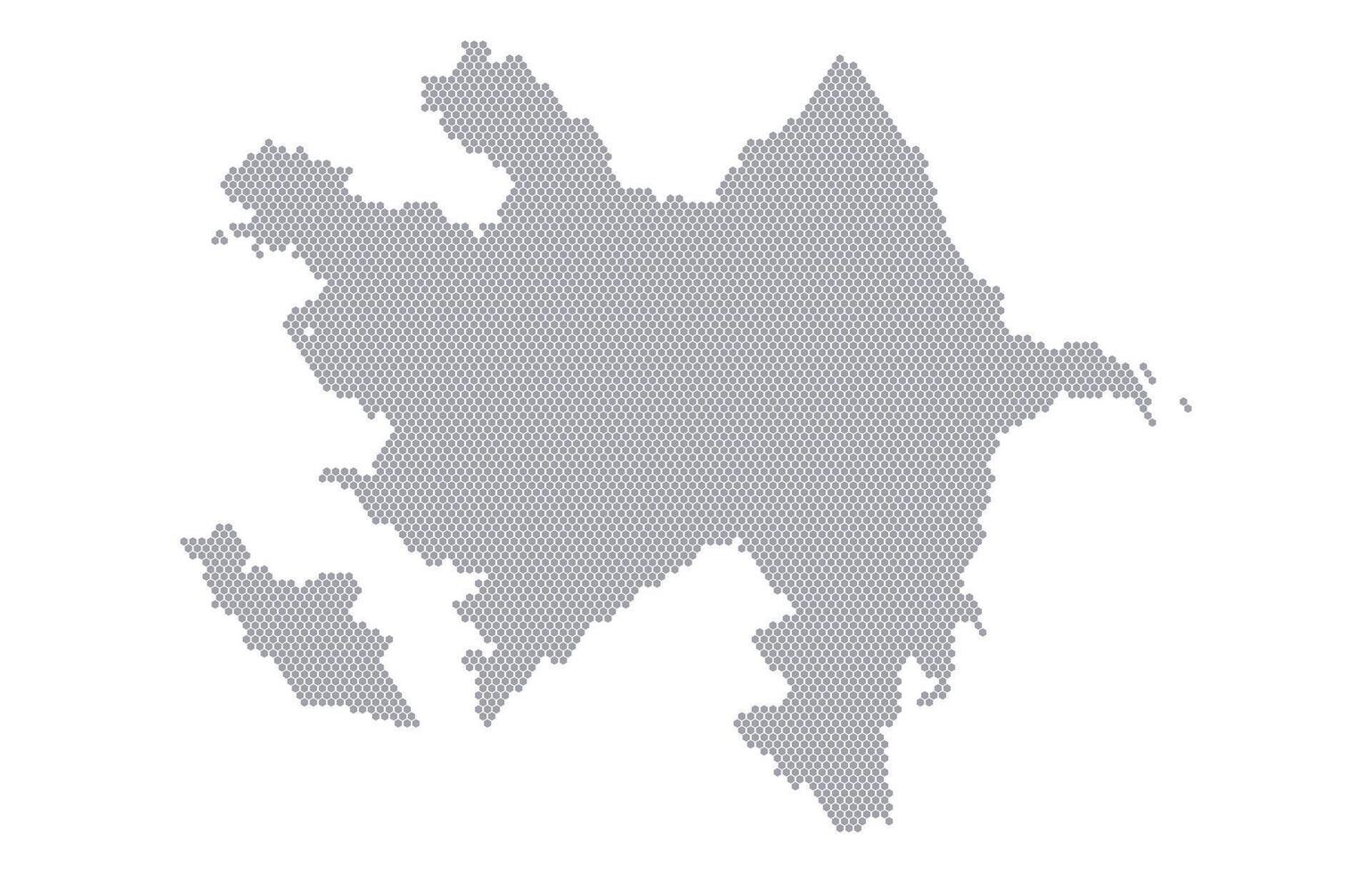Stylized map of the Azerbaijan made from honeycomb vector