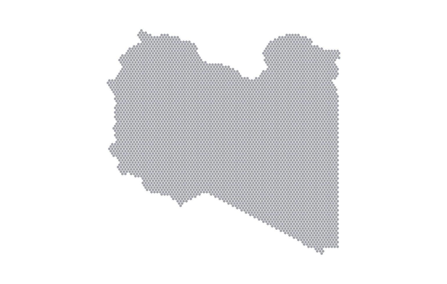 Stylized map of the Libya made from honeycomb vector