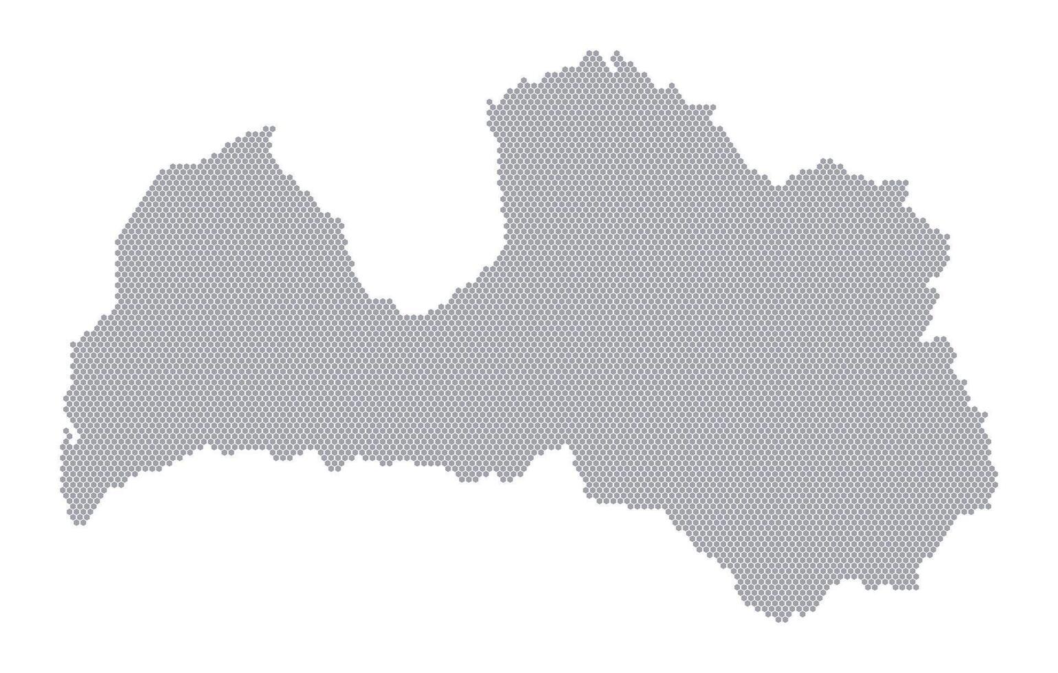 Stylized map of the Latvia made from honeycomb vector