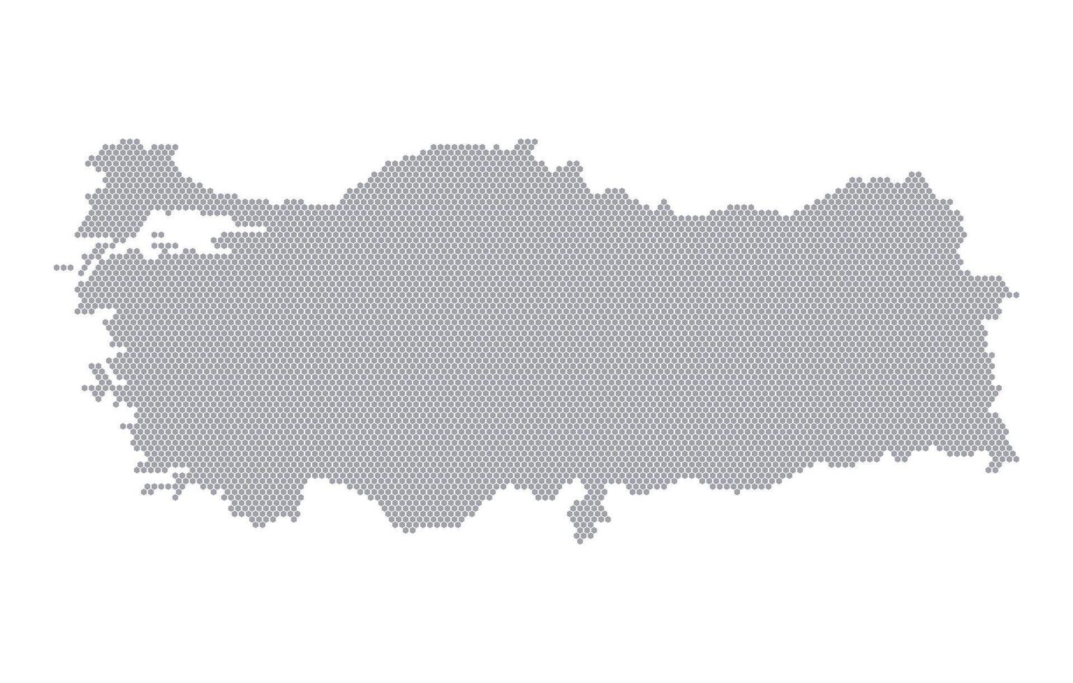 Stylized map of the Turkey made from honeycomb vector