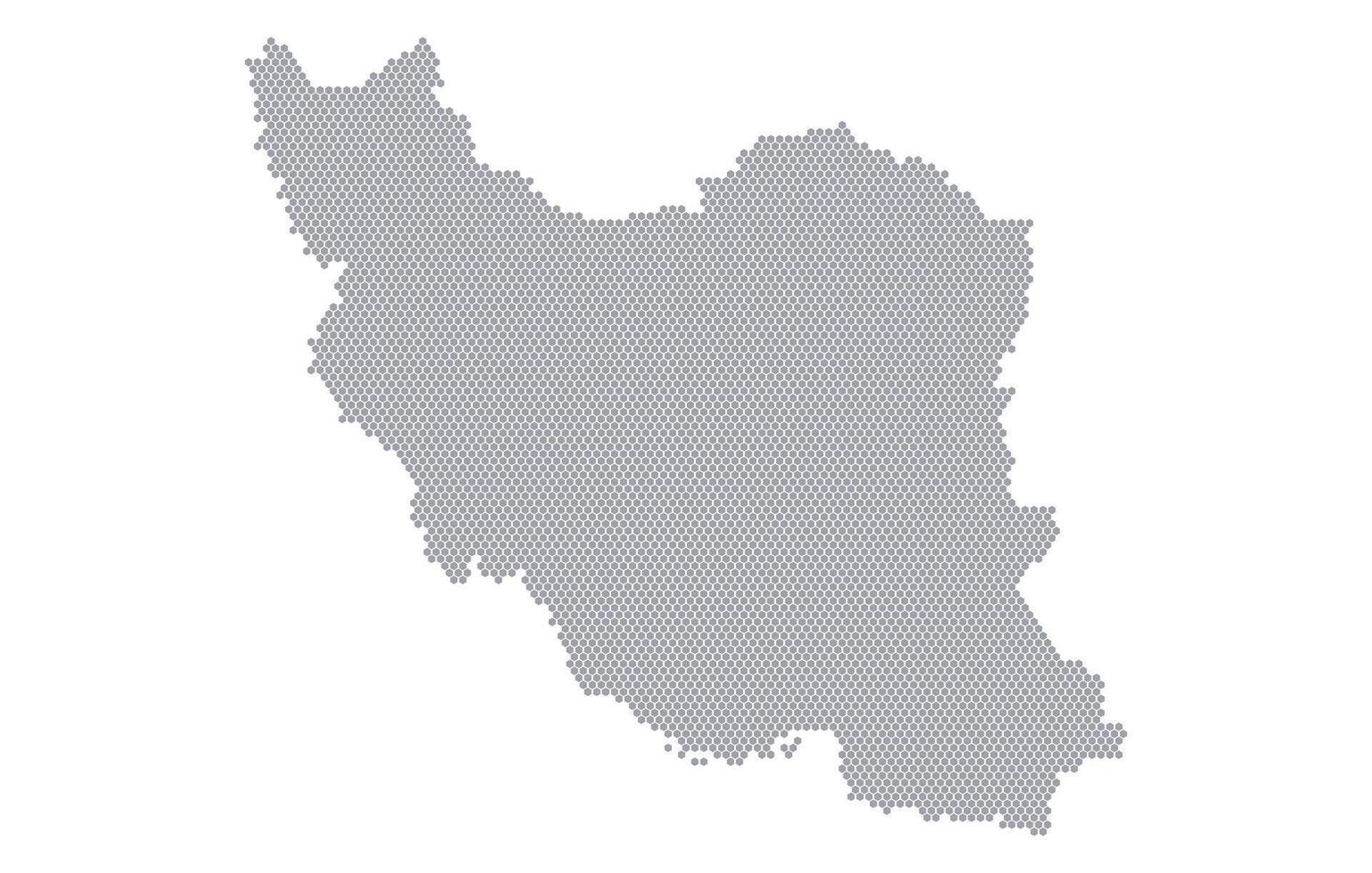 Stylized map of the Iran made from honeycomb vector