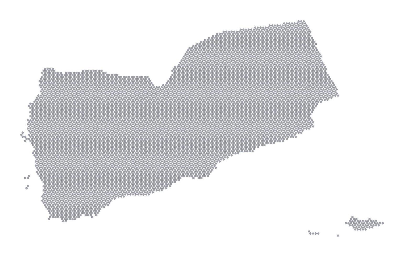 Stylized map of the Yemen made from honeycomb vector