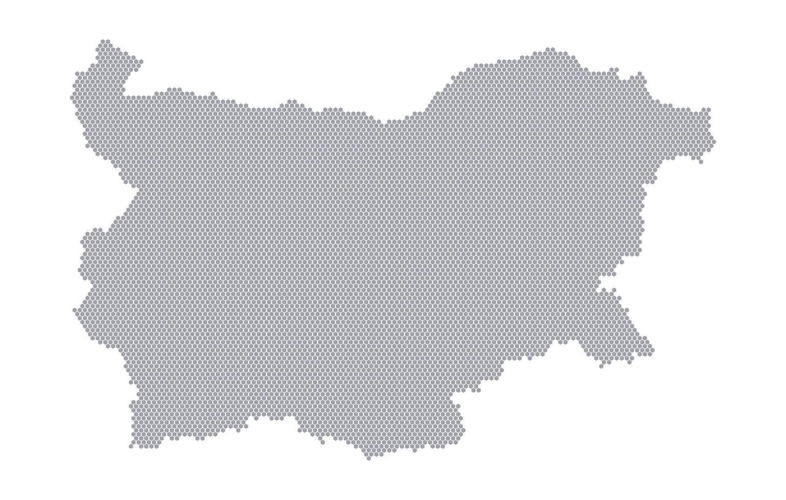 Stylized map of the Bulgaria made from honeycomb vector