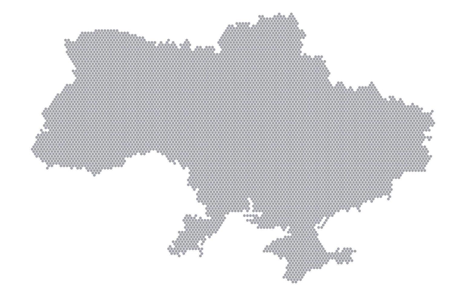 Stylized map of the Ukraine made from honeycomb vector