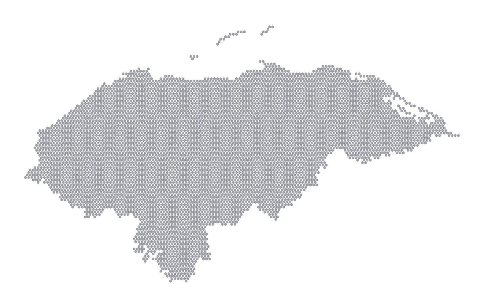 Stylized map of the Honduras made from honeycomb vector
