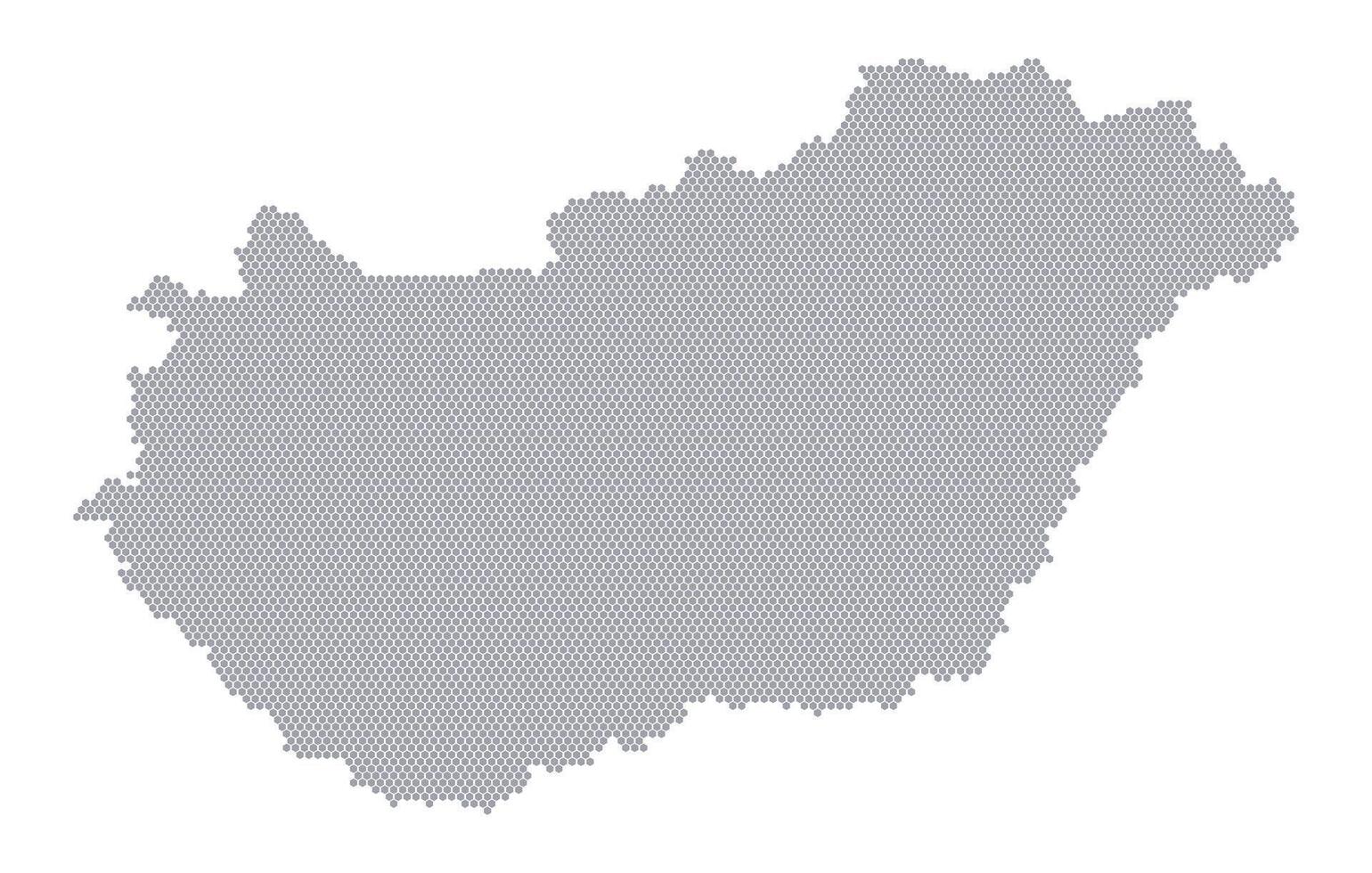 Stylized map of the Hungary made from honeycomb vector