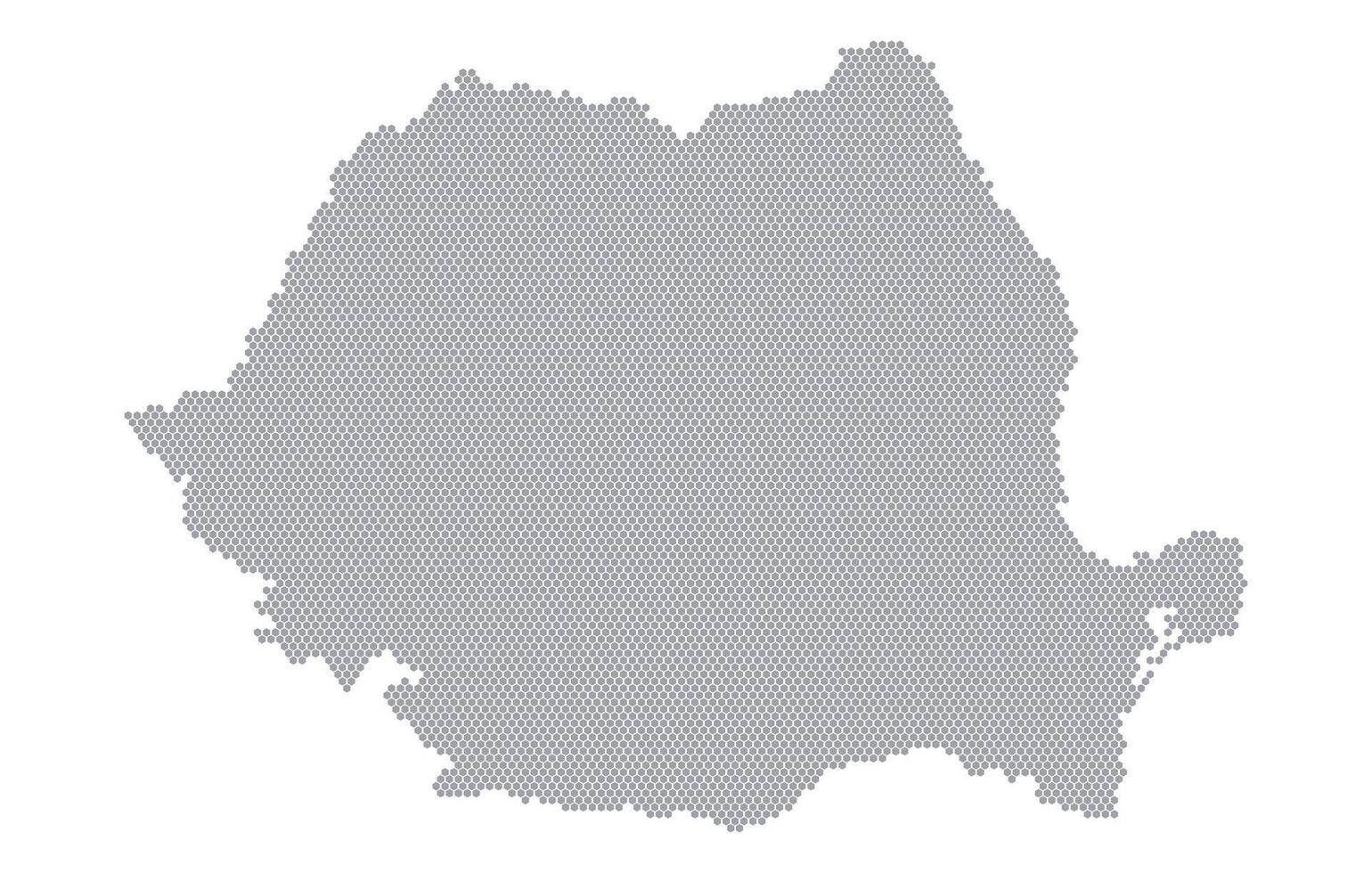 Stylized map of the Romania made from honeycomb vector