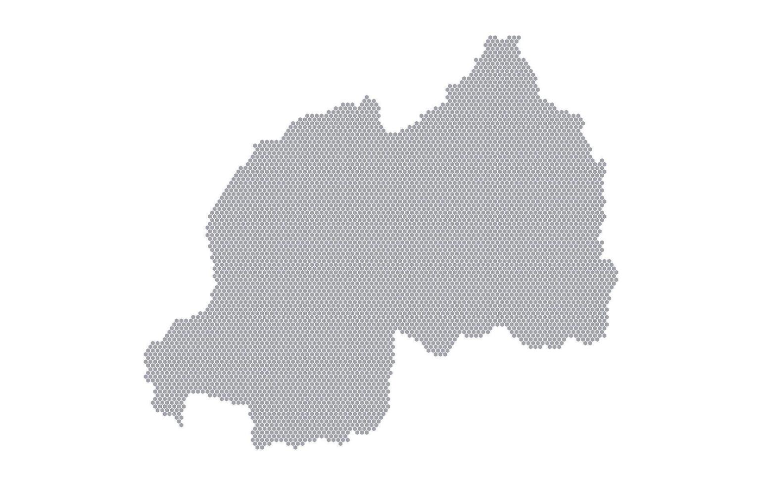 Stylized map of the Rwanda made from honeycomb vector