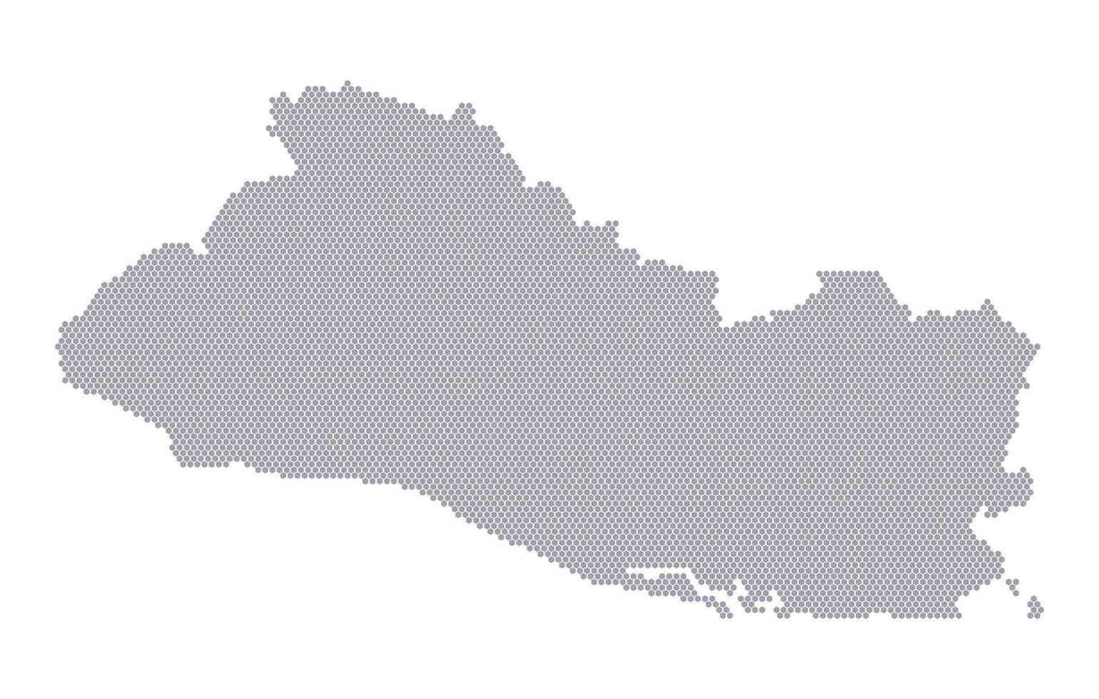 Stylized map of the El Salvador made from honeycomb vector