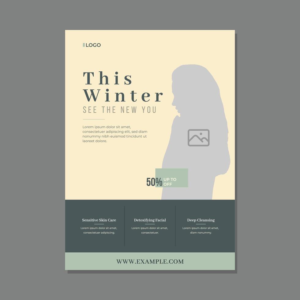 Modern abstract Editable Fashion Beauty poster template. Can be used for poster, brochure, corporate style. vector