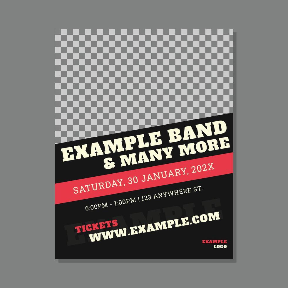 Modern abstract Editable Band party poster template. Can be used for poster, vector