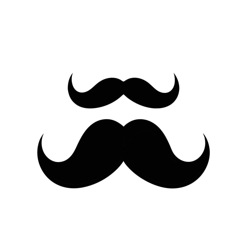 Black hipster mustache Icon vector