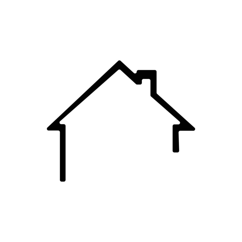 simple home icon logo silhouette vector
