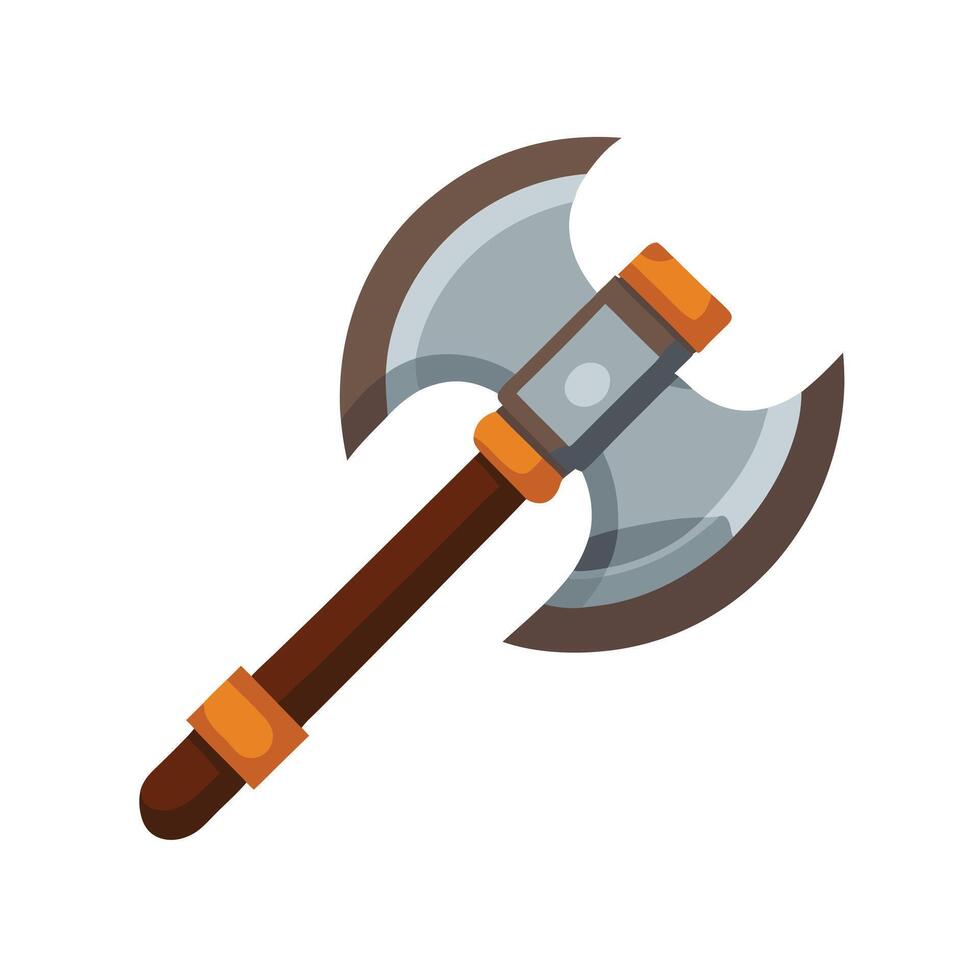 an axe with a wooden handle vector