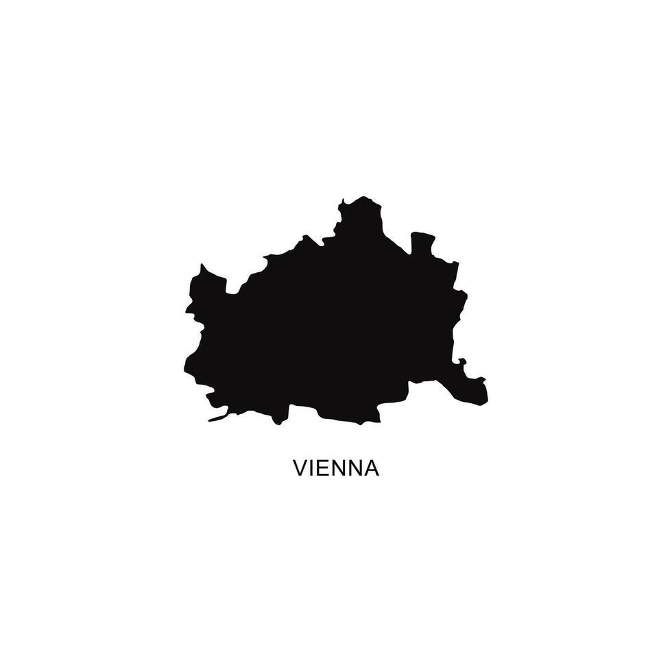 Vienna map stock image. vector