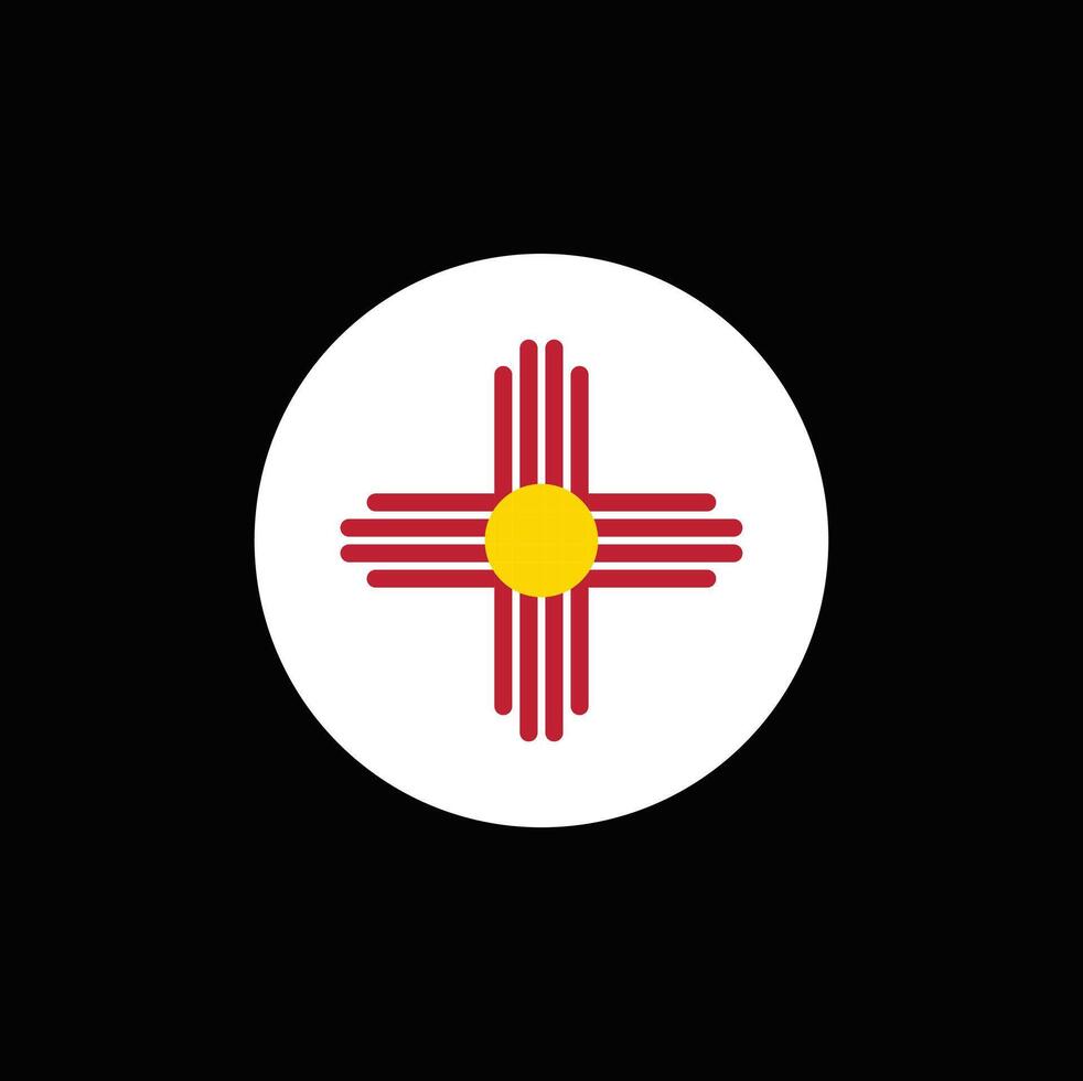 New mexico state flag symbol on a black background vector