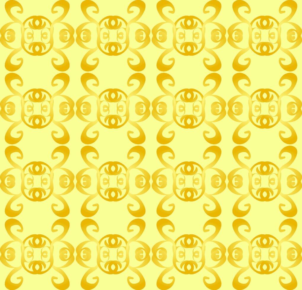 Beautiful seamless yellow pattern for wallpaper or fabric vector