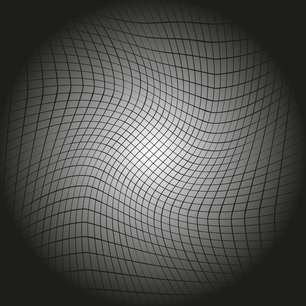 Abstract geometric monochrome pattern in the form of a ball on a gray background vector