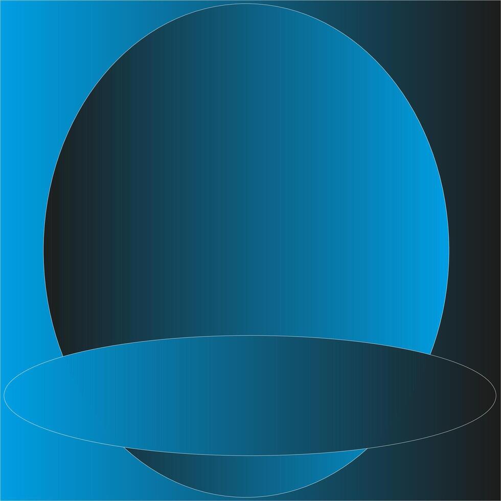 Abstract blue background in the form of an original oval frame for the inscription vector